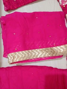 Elegant Pink &amp; Gold Salwar Kameez