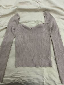 Shein Ribbed Knit Long Sleeve Top