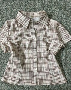 ⋆🐾° Cute Plaid Button-Down Top