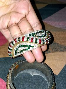 Vintage Beaded Bangles - Set of 2