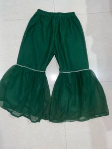 Green Garara Palazzo Pants