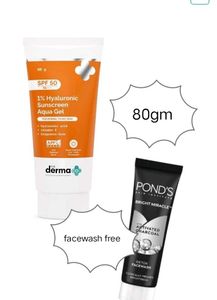 Derma Co Sunscreen + Free Facewash