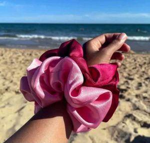 Premium Silk Satin Scrunchies (Pack Of 6 )