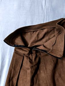 Dark Brown Pleated Korean / Japanese Mini Skirt