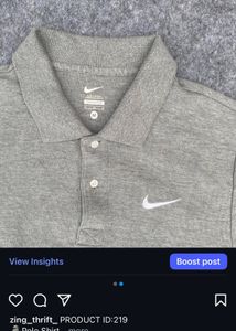 Nike Polo Shirt - Medium - Gray