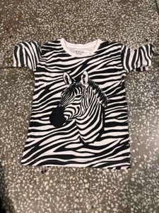 Kids Outfit - Zebra Tee &amp; Shorts