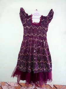 NEW PARTY WEAR WINE COLOUR SEQUENCE GOWN