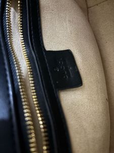 Gucci Black Sling With Gold Chain