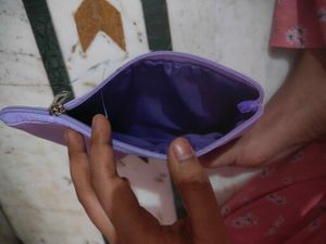 Lilac Zipper Pouch