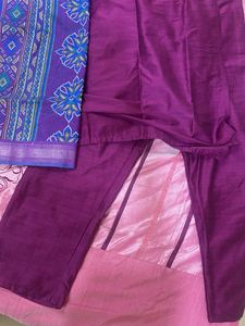 Purple Embroidered Kurta Set