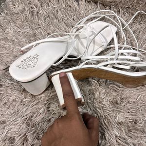White Strappy Heels
