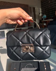 Charles & Keith Quilted Boxy Top Handle Bag Set