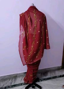 Elegant Maroon Saree