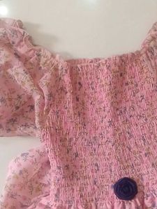 Cute Pink Ruffle Dress