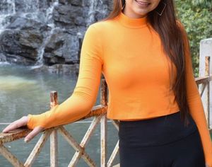 high Neck Crop Top