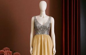 Elegant Sequin Evening Gown