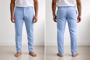 Stylish Blue Slim Fit Trousers