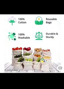 Cloth Vegetable Bags - Set of 5