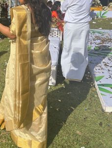 Elegant Gold Saree- available 2 in stock