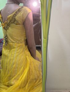 Elegant Yellow Ethnic Gown