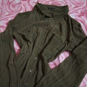 Sheer Olive Shirt