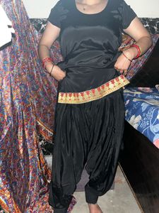 Pure crepe Black Salwar Kameez Suit