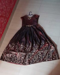 Maroon Full Ankle Length Gown