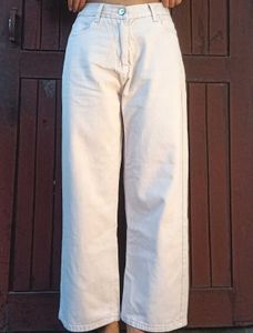 Beige High Waisted Jeans