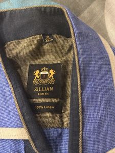Stylish Blue Linen Shirt