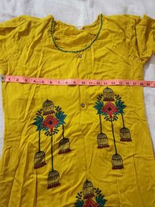 Yellow Embroidered Kurta Set