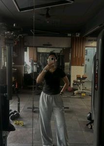 Wide Leg Baggy Grey Sweatpants