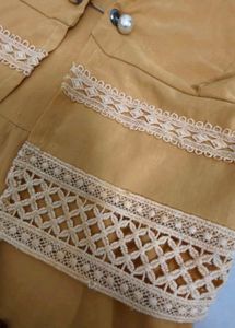 Vintage Mustard Dress with Bell Sleeves