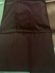New Brown And Ice Green Semi Kanchi Silk Saree