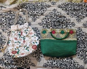 🌷SET🌷Embroidered Handmade Ethnic Handbags👜