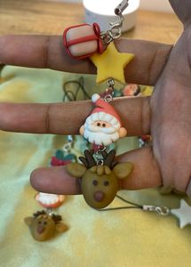 Santa Reindeer Handmade Charm