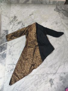 Golden indo-western top