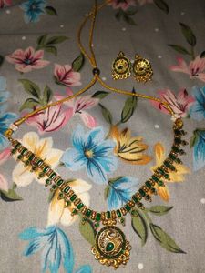 South Indian Jewellery set of 2 necklace and earri