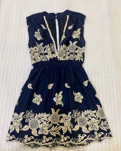 Mini Floral Embroidered Dress Bust 34-36