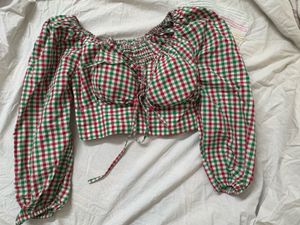 Checkered Crop Top