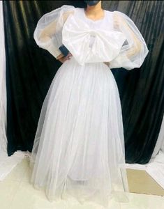 White Tulle Maxi Dress