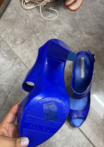 Melissa Blue Slingback Heels
