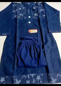 new denim kurta with legging set