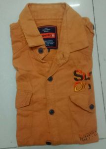 ✨🔥 ORIGINAL ✨ 🔥 SUPERDRY ORANGE 🧡 JEAN JACKET