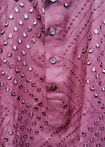 BURGUNDY MIRROR WORK KURTA