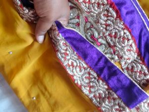 Pure Georgette Lace Work Saree