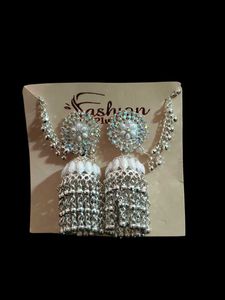 Silver Jhumka Earrings