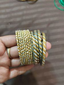Gold Tone Bangle Set