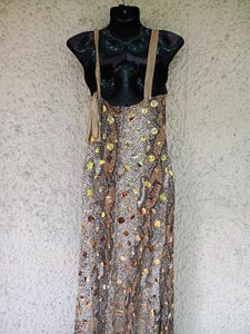 Elegant Yellow Spaghetti Maxi Dress