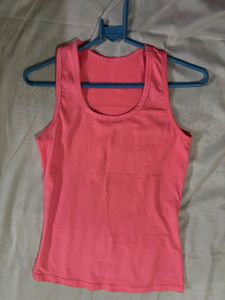 Pink Tank Top And Grey Jacket