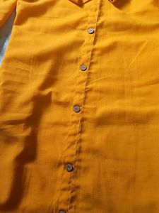 Mustard Button-Down Dress